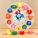 Horloge Éducative en Bois